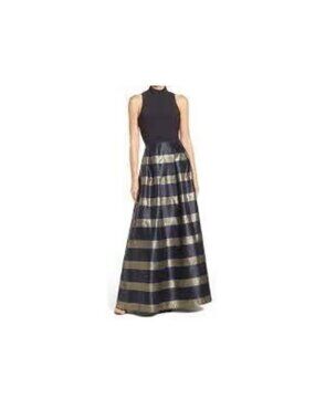 Xscape Black Sleeveless Maxi Dress  Gown  Size 12p